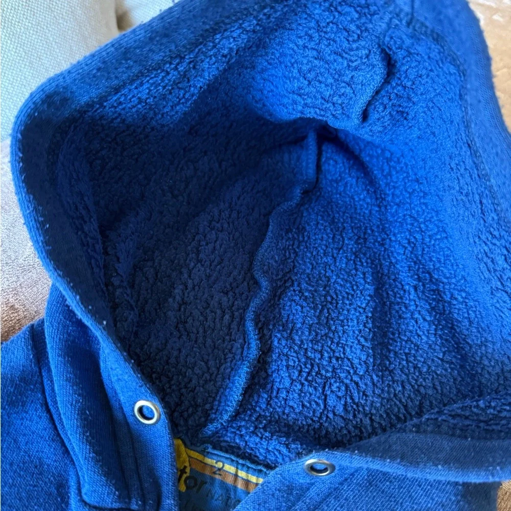 Aviator Nation Kids Blue Joggers with Smiley Face and Stripped Blue Hoodie Set - Picture 6 of 16